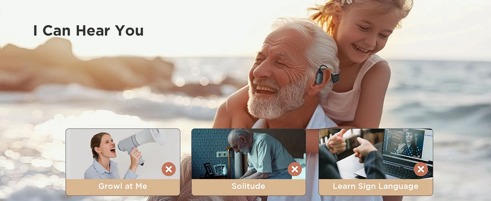 🎄💖 💥 LIMITED TIME OFFER!🔥YUNPSO Bone Conduction Smart Hearing Aid Bluetooth Earphones