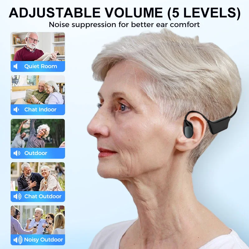 🎄💖 💥 LIMITED TIME OFFER!🔥YUNPSO Bone Conduction Smart Hearing Aid Bluetooth Earphones